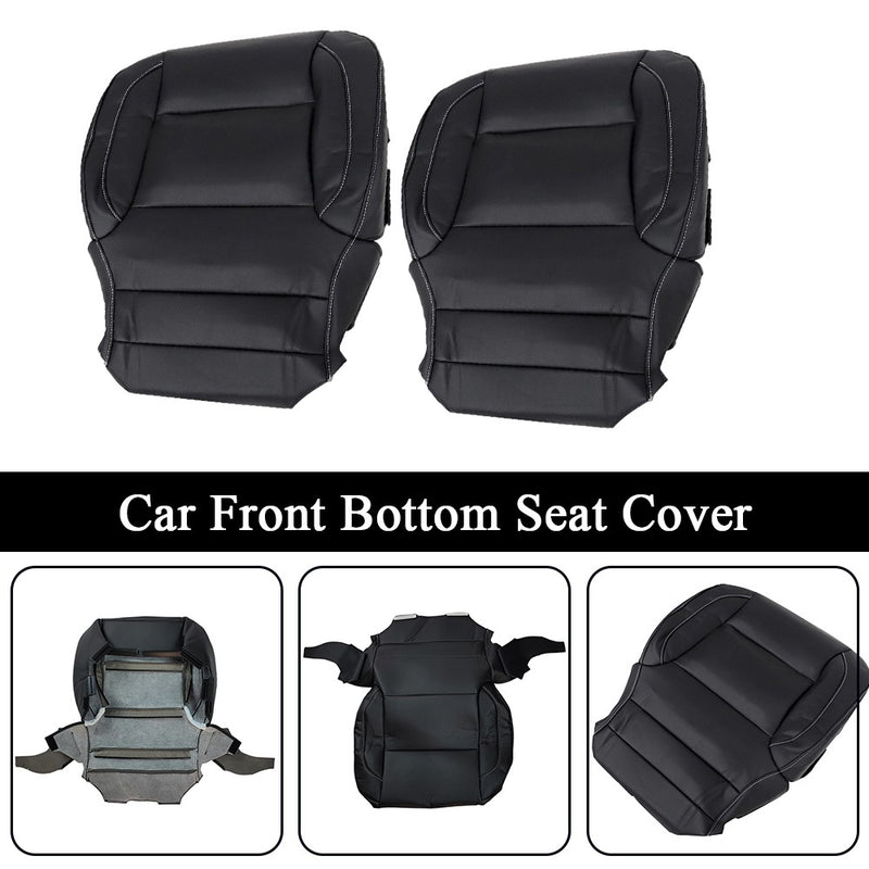 DURAFORCE Driver & Passenger Bottom Seat Cover Black For 2014 2015 -2019 GMC Yukon Sierra