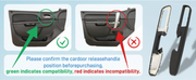 DURAFORCE Driver Side Door Armrest Repair Fits For 10-2014 Chevy Tahoe Silverado Gray