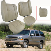 DURAFORCE For 2003 2004-2006 Chevy Tahoe Suburban Driver Passenger Leather Seat cover Tan