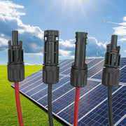 DURAFORCE 12AWG 30 feet Black + 30 feet Red Solar Panel Extension Cable and Connectors