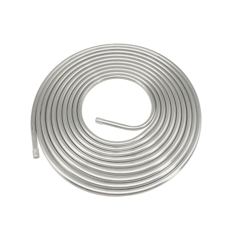 DURAFORCE Performance 3/8" Diameter 25' Coiled Tubing Fuel Line Aluminum Silver New