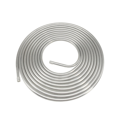 DURAFORCE Performance 3/8" Diameter 25' Coiled Tubing Fuel Line Aluminum Silver New