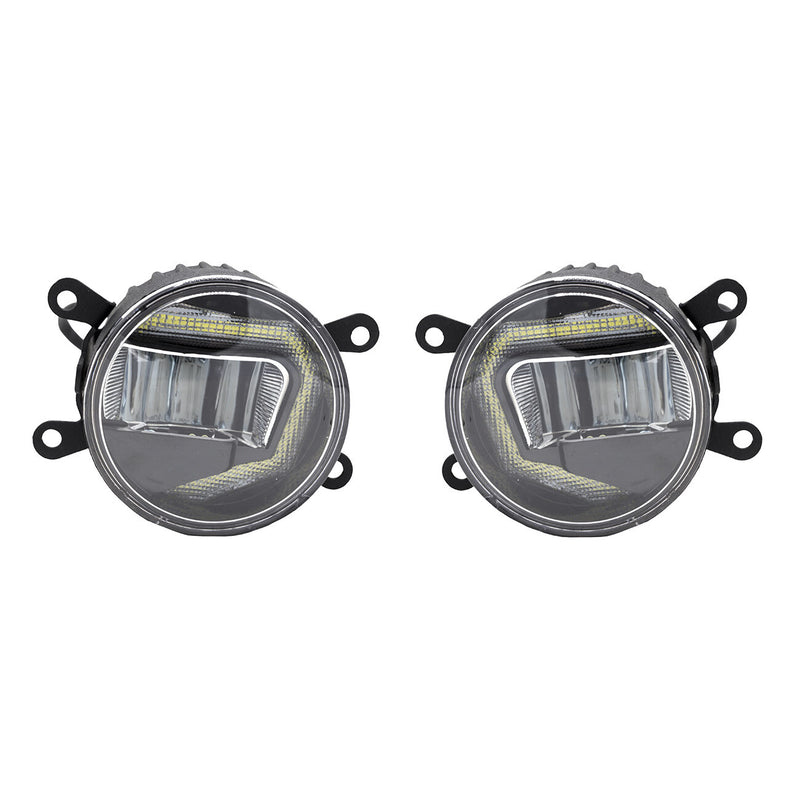 DURAFORCE Fit 2017-2021 Honda Civic Type R Fog Light Lamp Covers+LED Fog Lights Lamps