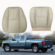 DURAFORCE Driver Bottom & Top leather seat cover Light Tan For 2007-2014 Chevy Silverado