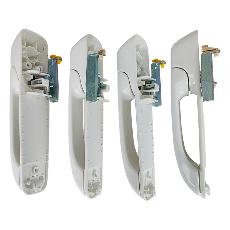 DURAFORCE Set of 4 Bright White Door Handles For Dodge Ram 1500 2500 3500 2012-2018