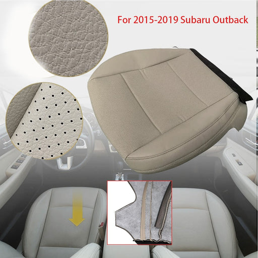DURAFORCE Driver Perforated Leather Bottom Seat Cover TAN For 2015-2019 Subaru Outback