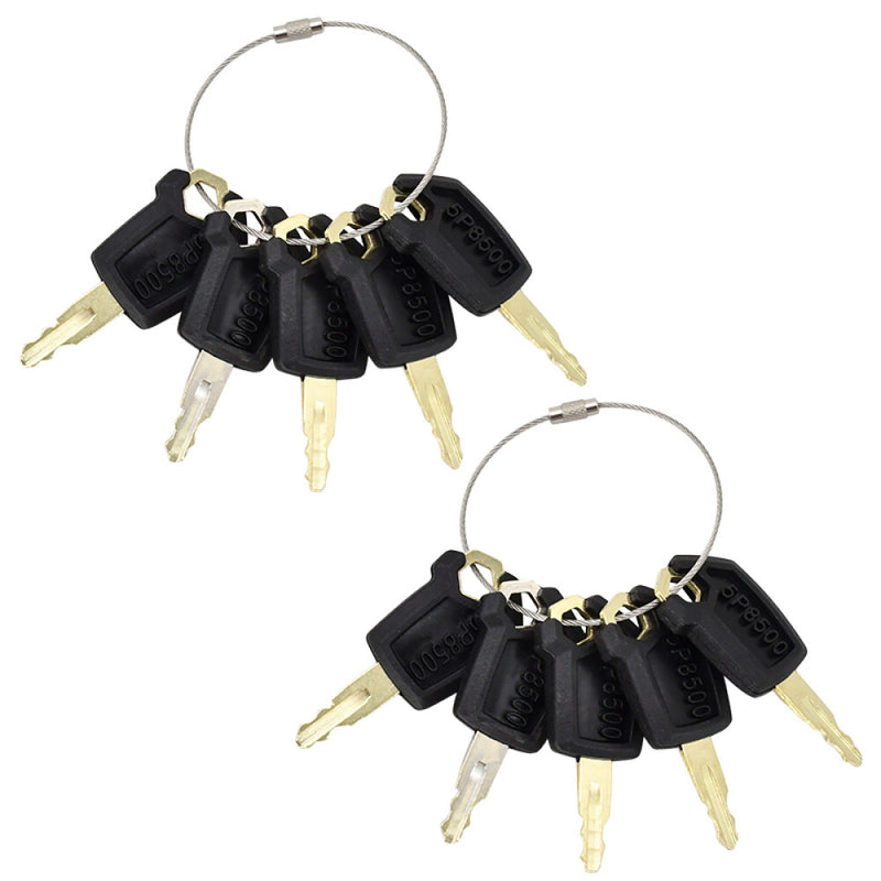 DURAFORCE 10 Pcs 5P8500 Ignition Keys For Caterpillar Heavy Equipment Backhoes Loaders