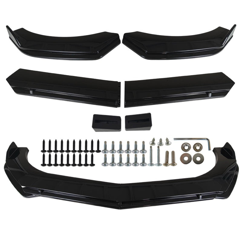 DURAFORCE For Chrysler 300C SRT Glossy Black Front Bumper Lip Spoiler Splitter Body Kit