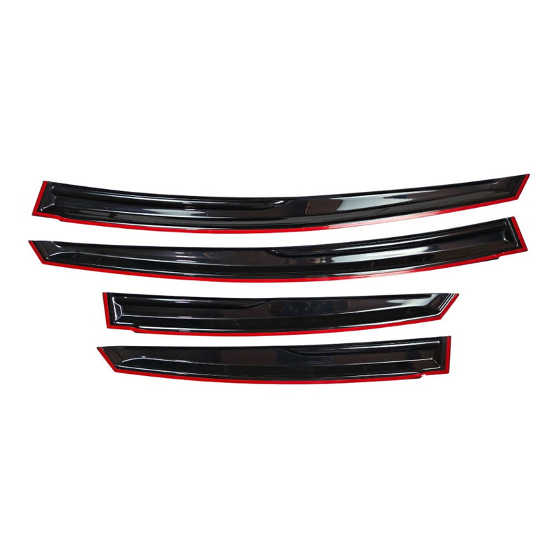DURAFORCE FOR 2010-2015 TOYOTA PRIUS WAVY 3D STYLE SMOKED WINDOW VISOR VENT SHADE US