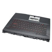 DURAFORCE For MSI GF65 9SD 9SE 10SD MS-16W1 Palmrest Backlit Keyboard Upper Case Black US