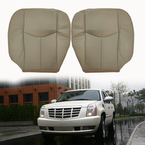 DURAFORCE Driver & Passenger Bottom Leather Seat Cover Tan For 2005-2006 Cadillac Escalade