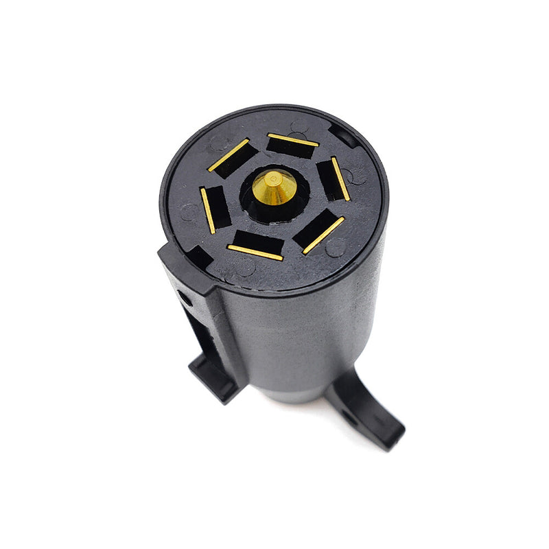 DURAFORCE 7 Way Round RV Style Trailer Light Plug Connector Replacement End Blade Pin new