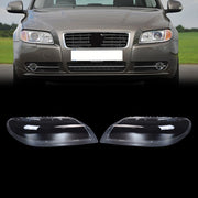 DURAFORCE 2Pcs Left & Right Side Headlight Lens Covers Replacement For Volvo S80 2007-2016