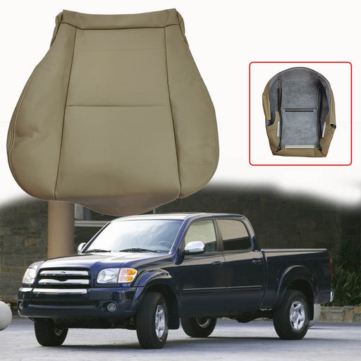 DURAFORCE For 2000-2004 Toyota Tundra Sequoia Driver Side Bottom Leather Seat Cover Tan