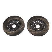DURAFORCE New Pair Set of 2 Front 375mm Drilled Brake Disc Rotors for 2018-2023 Audi RS5