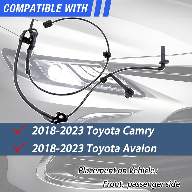 DURAFORCE 8954206081 ABS Wheel Speed Sensor Right For Toyota Avalon Camry 2018-2022