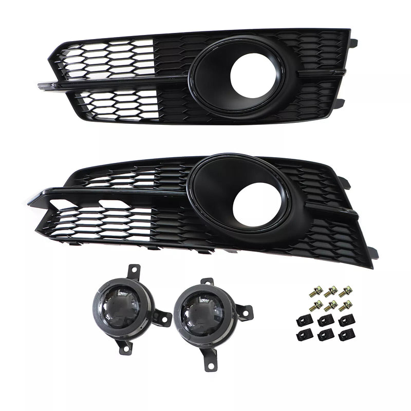 DURAFORCE For Audi A6 S6 RS6 2016 2017 2018 Front honeycomb Mesh Grill Fog Light Grille