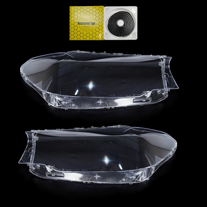 DURAFORCE For BMW G30 G31 G38 5 Series 2016-2020 Pair Headlight Len Cover+Glue Clear Shell