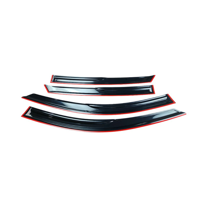 DURAFORCE FOR 2023-25 HONDA ACCORD 11TH GEN BLACK TRIM WINDOW VISOR RAIN GUARD WITH CLIPS