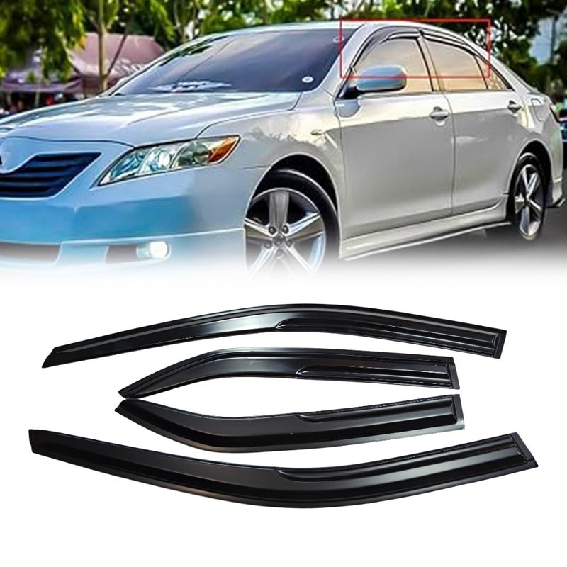 DURAFORCE Window Visors Rain Guards For 2012-2017 Toyota Camry 3D Wavy M Style Ş