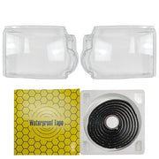 DURAFORCE Headlight Lens Cover Clear For Land Rover Discovery 3 LR3 2005-2009 With Glue