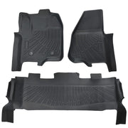 DURAFORCE Floor Mats All Weather For 2012-16 Ford F-250/F-350/F-450 SuperCrew Cab Liners