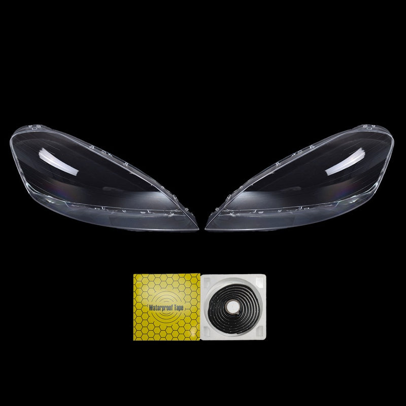 DURAFORCE Front Pair Headlight Lens Cover For Volvo XC60 2009 2010 2011 2012 2013 Clear