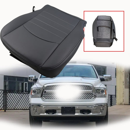 DURAFORCE Driver Bottom Seat Cover Dark Gray For 2013-18 Dodge Ram 1500 2500 Work Truck ST