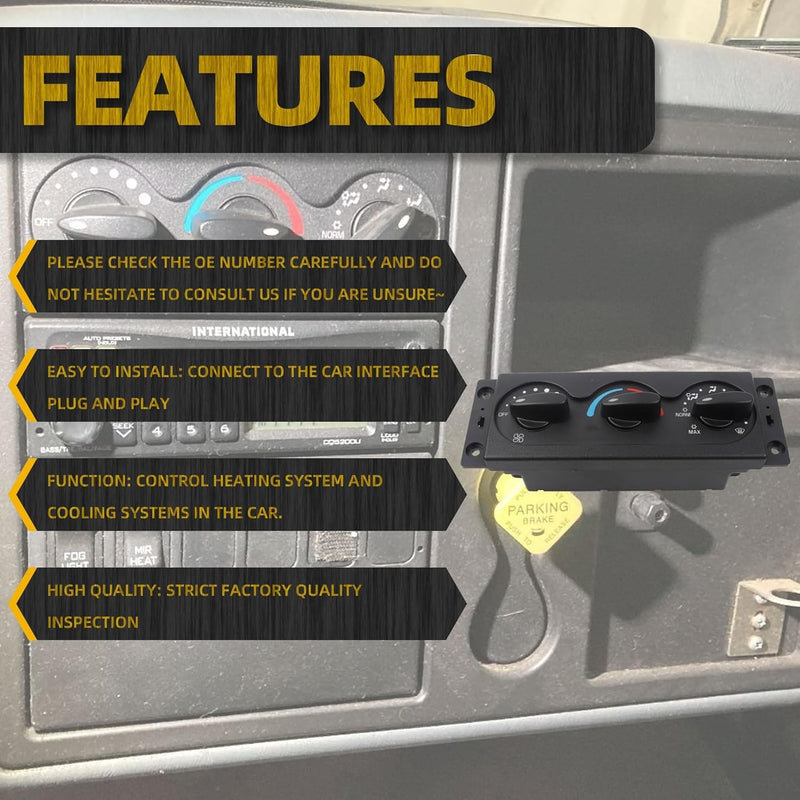 DURAFORCE AC Heater Climate Control Panel For International 4200 4300 4400 8600 3545543C1