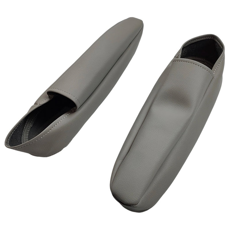 DURAFORCE NEW Leather Seat Armrest Covers Size Gray Fits For 2001-2007 Toyota Sequoia