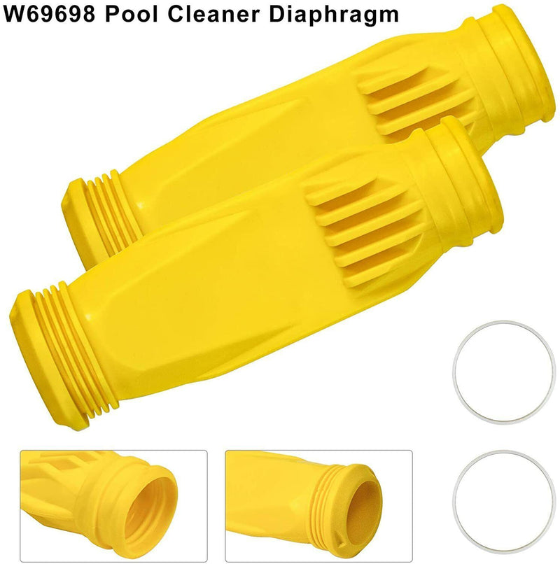 DURAFORCE 4 Pieces For Baracuda Pool Cleaner W70329 Finned Seal W69698 Diaphragm Foot Pad