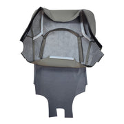 DURAFORCE For 2005-2021 Nissan Frontier Driver Bottom Perforated Leather Seat Cover Gray