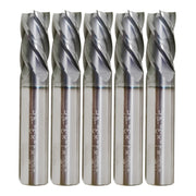 DURAFORCE 5 PCS 1/2 Inch 4 Flute Carbide End Mill Regular Length TiALN Coated