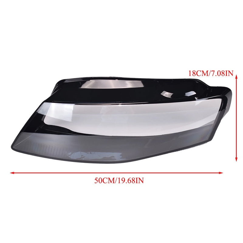 DURAFORCE 2PCS Left & Right For 2009-2012 Audi A4 Headlamp Cover Headlight Lens Cover