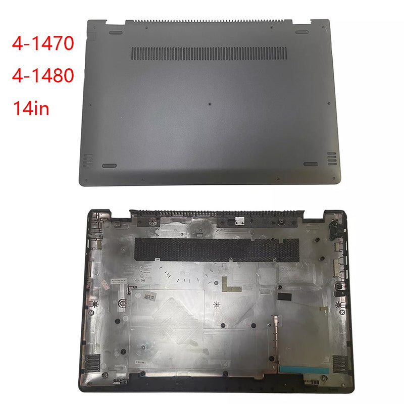 DURAFORCE For Lenovo Flex 4-14 Flex 4-1470 4-1480 Bottom Case Base Cover AP1JE000800 Black