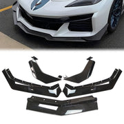 DURAFORCE For Corvette C8 Z51 STG 2020-2024 Gloss Black Front Bumper Lip Splitter