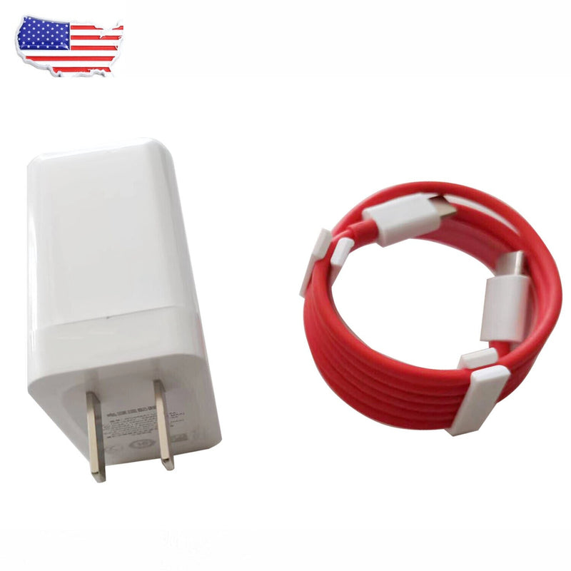 DURAFORCE 65W Charger Dual Type-C Cable Fits For Oneplus 7 Pro/7T Pro/8 Pro/8T/9 Pro US