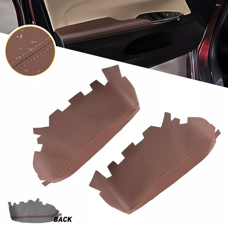 DURAFORCE Center Console Lid Armrest & Door Panel Cover Brown For Toyota Avalon 2013-2018