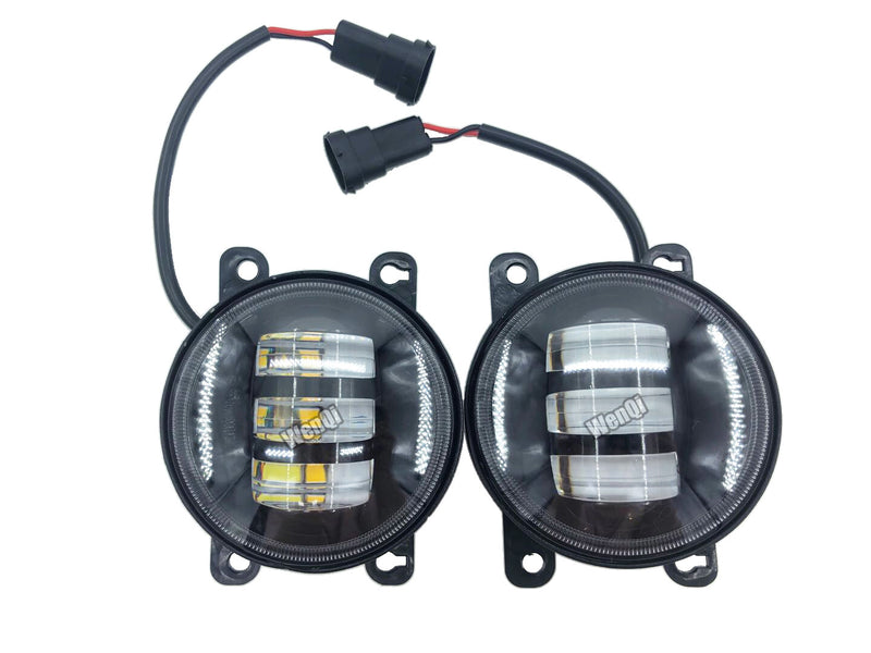 DURAFORCE White/Yellow Dual Color 9W LED Fog Lights Lamps for Honda for Nissan for Subaru