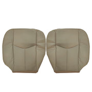 DURAFORCE For 2005-2006 Cadillac Escalade Driver & Passenger Bottom Leather Seat Cover Tan