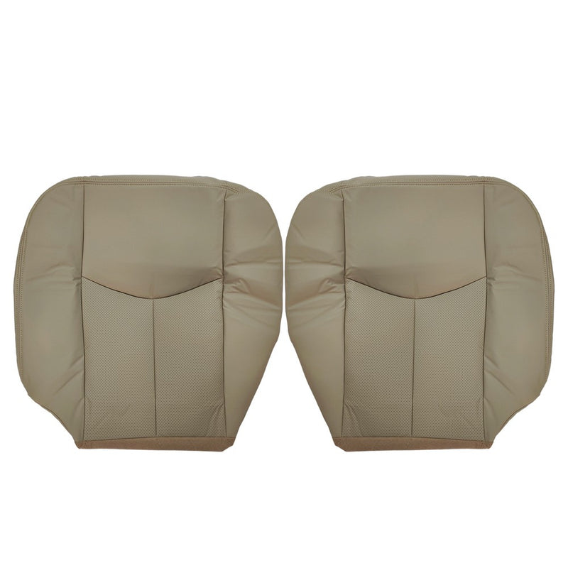 DURAFORCE For 2005-2006 Cadillac Escalade Driver & Passenger Bottom Leather Seat Cover Tan