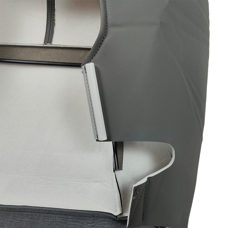 DURAFORCE For 2007-2014 Chevy Tahoe Silverado Driver Side Bottom Leather Seat Cover Gray