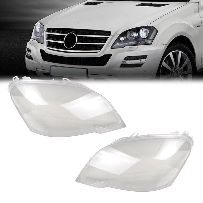 DURAFORCE For Benz ML ML350 W164 2009-2011 Left + Right Headlight Lens Headlamp Covers
