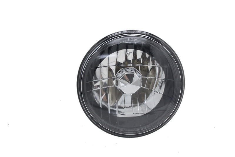 DURAFORCE 7" Inch Round Clear Lens Diamond Cut Projector Black Chrome Headlights