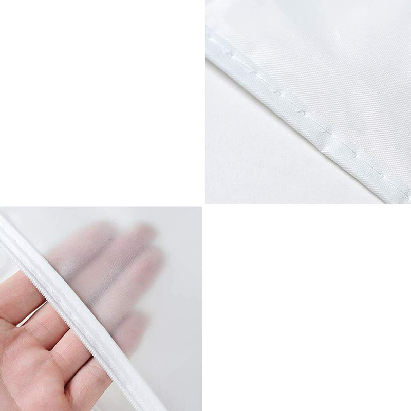 DURAFORCE 5Pcs Garment Bag Travel Suit Dress Storage Clear Cover Full Zipper Coat Carrier