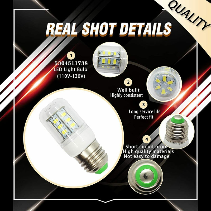 DURAFORCE 5304511738 PS12364857 AP6278388 Refrigerator LED Light Bulb for Frigidaire 3 5W