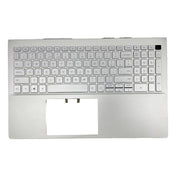 DURAFORCE Silver 15.6" Palmrest Case Backlit Keyboard 06XCC3 For Dell Inspiron 15 5505 US