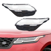 DURAFORCE Left & Right Headlight Clear Lens Cover For 2017-2024 Range Rover Velar