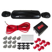 DURAFORCE For Truck SUV Smoked Lens 3pc Cab Roof Marker Running Lights w/Amber LED Lamps