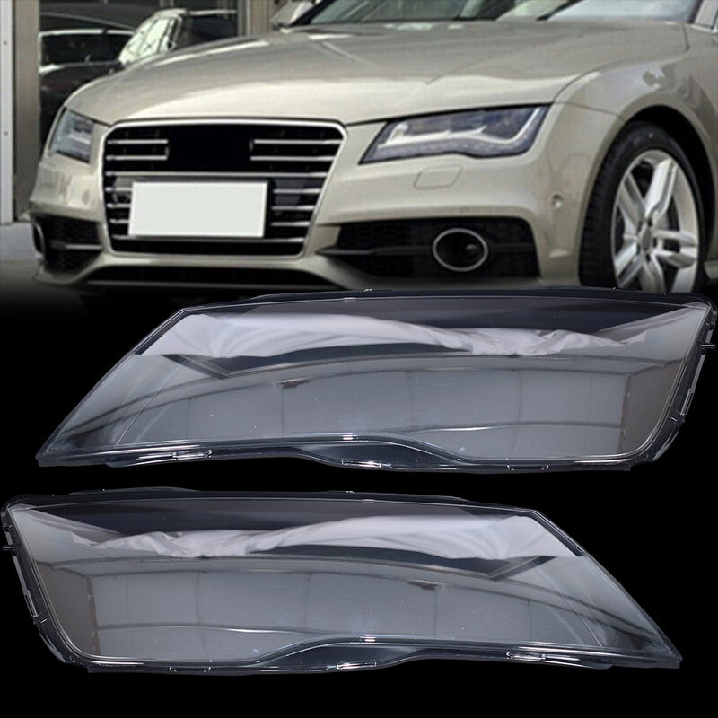 DURAFORCE For 2012-2015 Audi A7 S7 RS7 Left & Right Front Headlights Headlamps Lens Covers